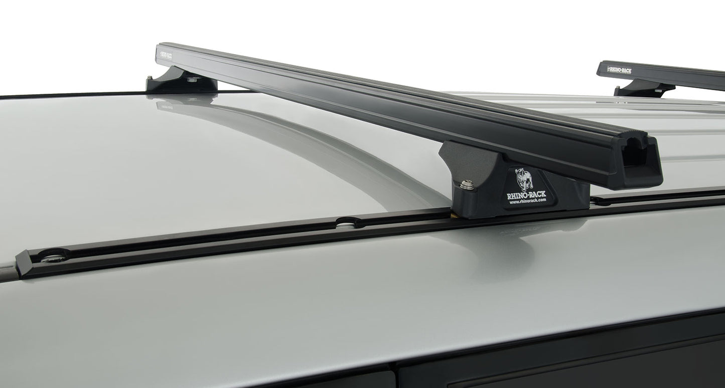 Heavy Duty RLTP Trackmount Black 2 Bar Roof Rack