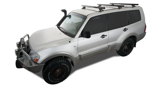Heavy Duty RLTP Trackmount Black 3 Bar Roof Rack