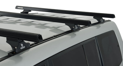 Heavy Duty RLTP Trackmount Black 3 Bar Roof Rack