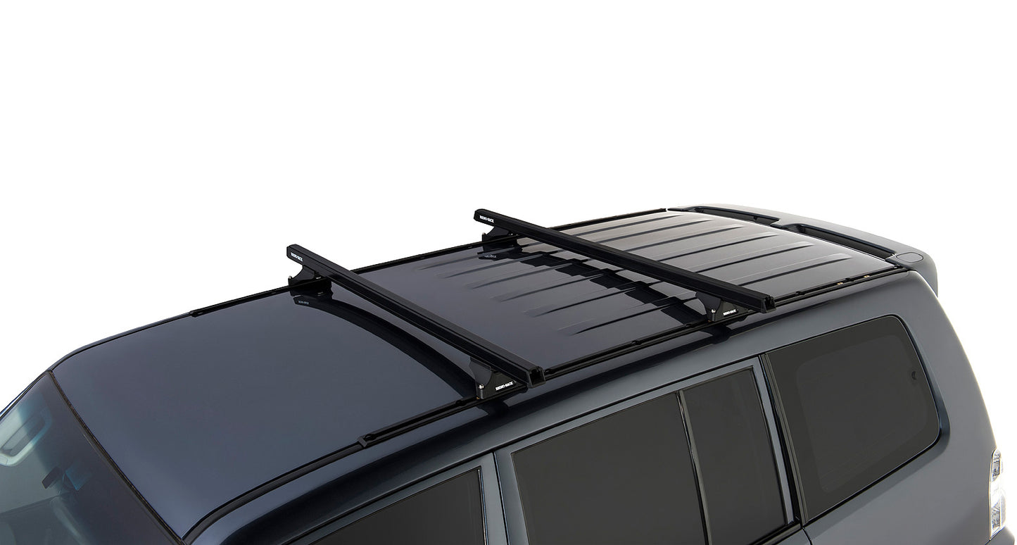 Heavy Duty RLTP Trackmount Black 2 Bar Roof Rack