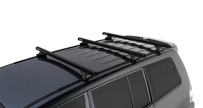 Heavy Duty RLTP Trackmount Black 3 Bar Roof Rack