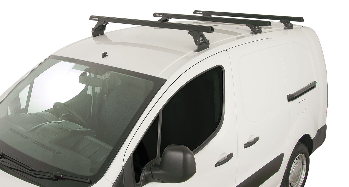 Heavy Duty RLTF Black 3 Bar Roof Rack