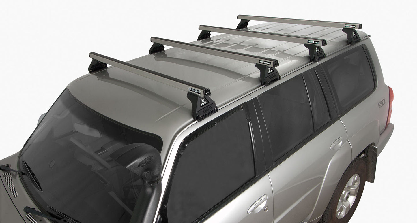 Heavy Duty RL110 Silver 4 Bar Roof Rack