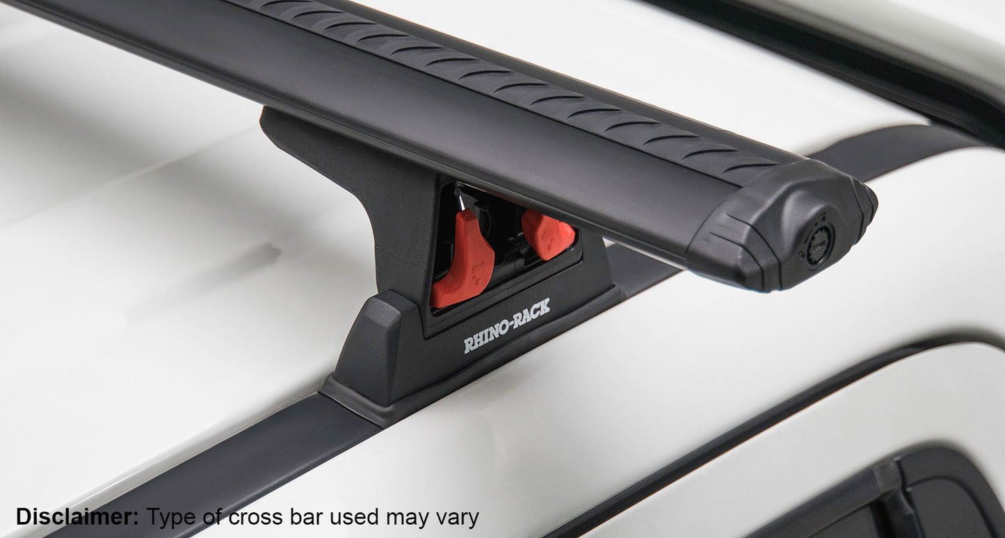 Heavy Duty RLT600 Ditch Mount Black 2 Bar Roof Rack