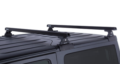 Heavy Duty RLT600 Black 2 Bar Rhino-Rack Backbone Roof Rack