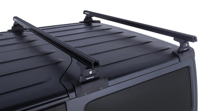 Heavy Duty RLT600 Black 2 Bar Rhino-Rack Backbone Roof Rack