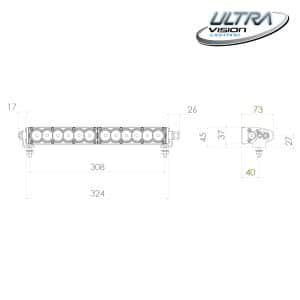 Raptor 60 LED 14.5″ Light Bar