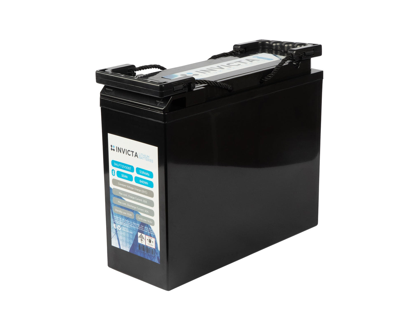 Invicta Lithium Front Terminal 12V 50AH Battery with Bluetooth