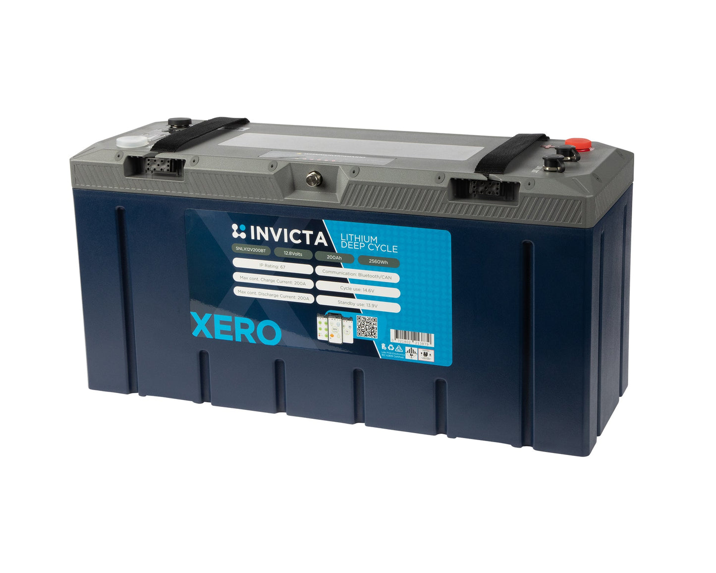 Invicta Lithium 12V 200Ah Battery with Bluetooth