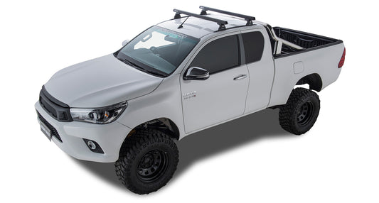Heavy Duty RLT600 Trackmount Black 2 Bar Roof Rack