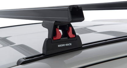 Heavy Duty RLT600 Trackmount Black 2 Bar Roof Rack