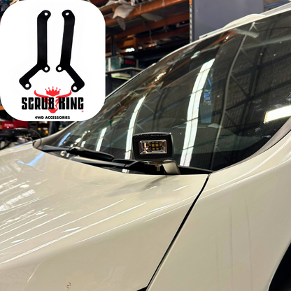 2019-2025 Toyota Hiace Bonnet Hinge Ditch Light Bracket Pair