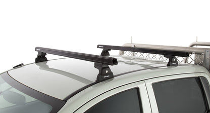Heavy Duty RLT600 Ditch Mount Black 2 Bar Roof Rack