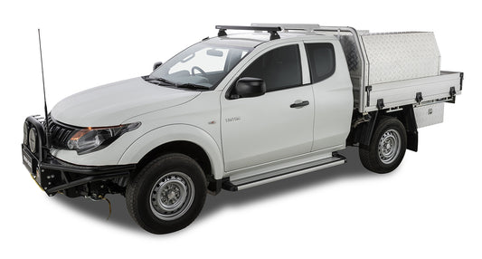 Heavy Duty RLT600 Ditch Mount Black 1 Bar Roof Rack (Front)