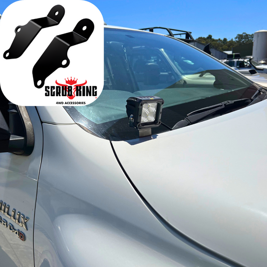 2015-2024 Toyota Fortuner Bonnet Hinge Ditch Light Bracket Pair