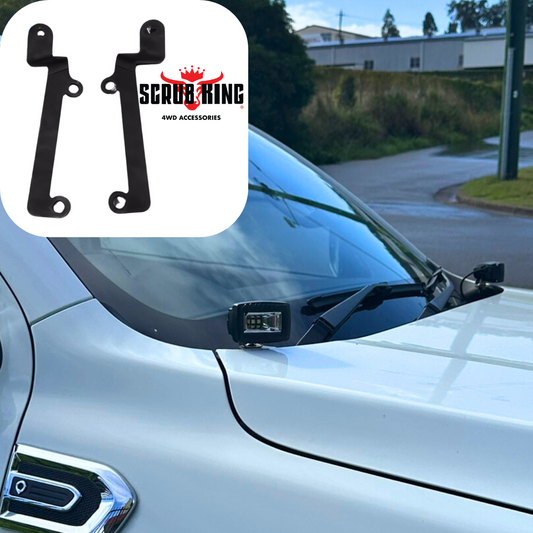 2019-2024 GWM Cannon Bonnet Hinge Ditch Light Bracket Pair