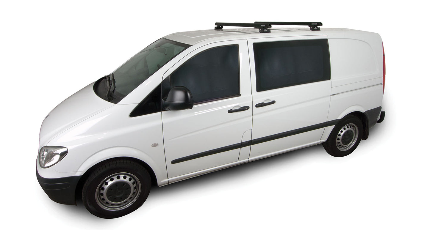 Heavy Duty RLTP Black 2 Bar Roof Rack