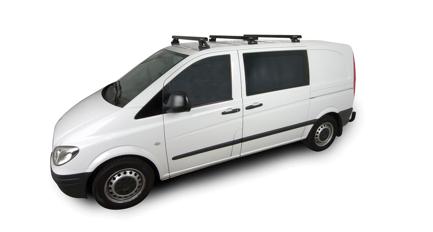 Heavy Duty RLTP Black 3 Bar Roof Rack