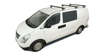 Heavy Duty RLTF Trackmount Black 3 Bar Roof Rack